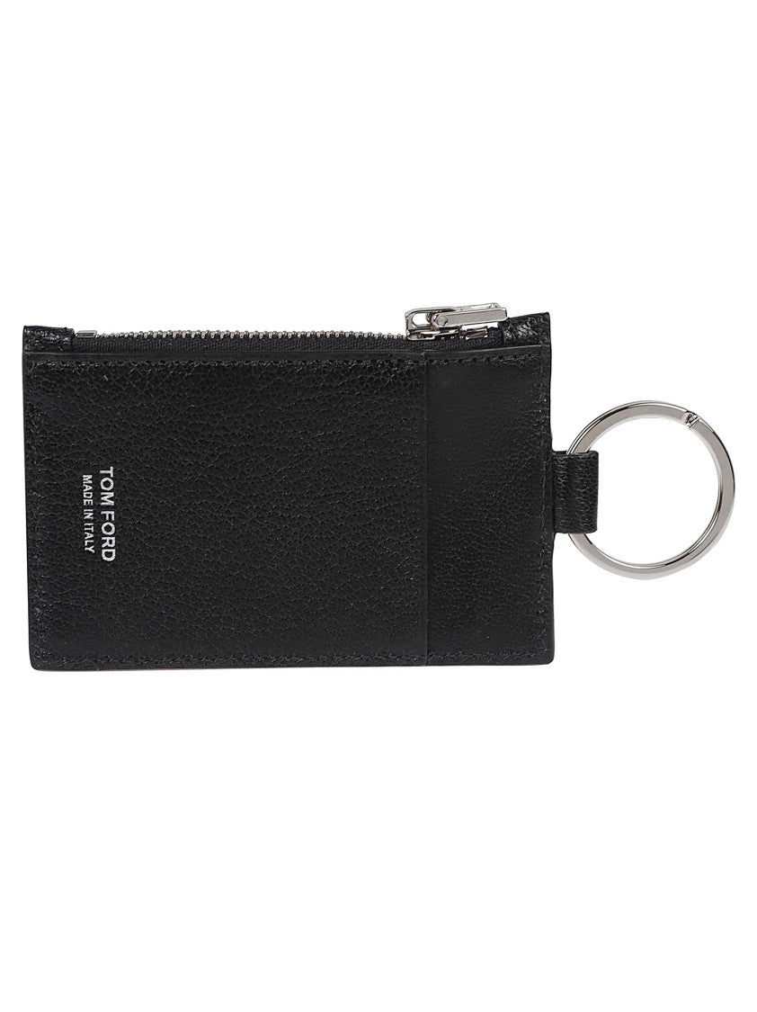 Tom Ford Logo Print Goat Skin Wallet