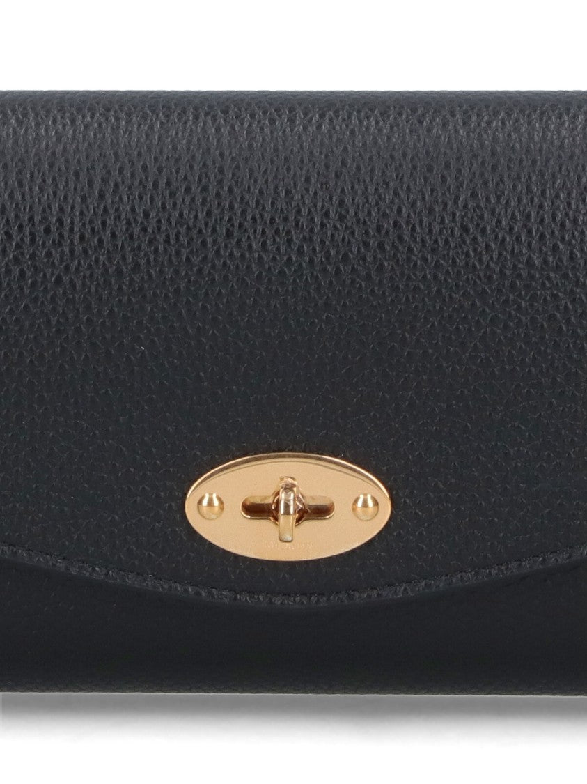Mulberry Textured Black Calf Leather Darley Wallet