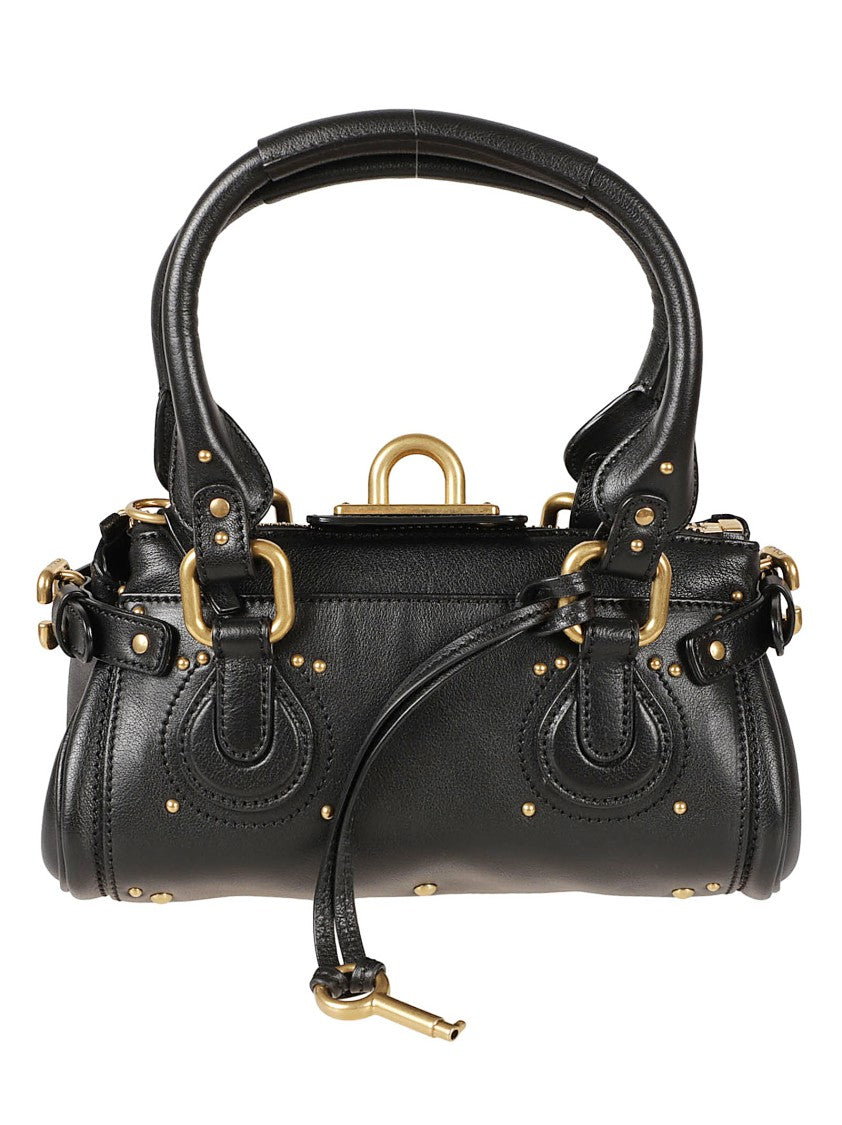Chloé Cylindrical Handbag In Smooth Buffalo Leather With Gold-Tone Accents