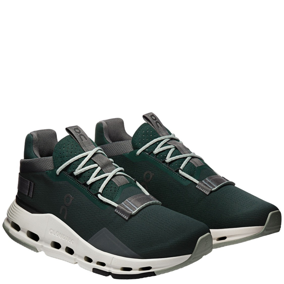On Running Dark Green Stretch Nylon Sneakers