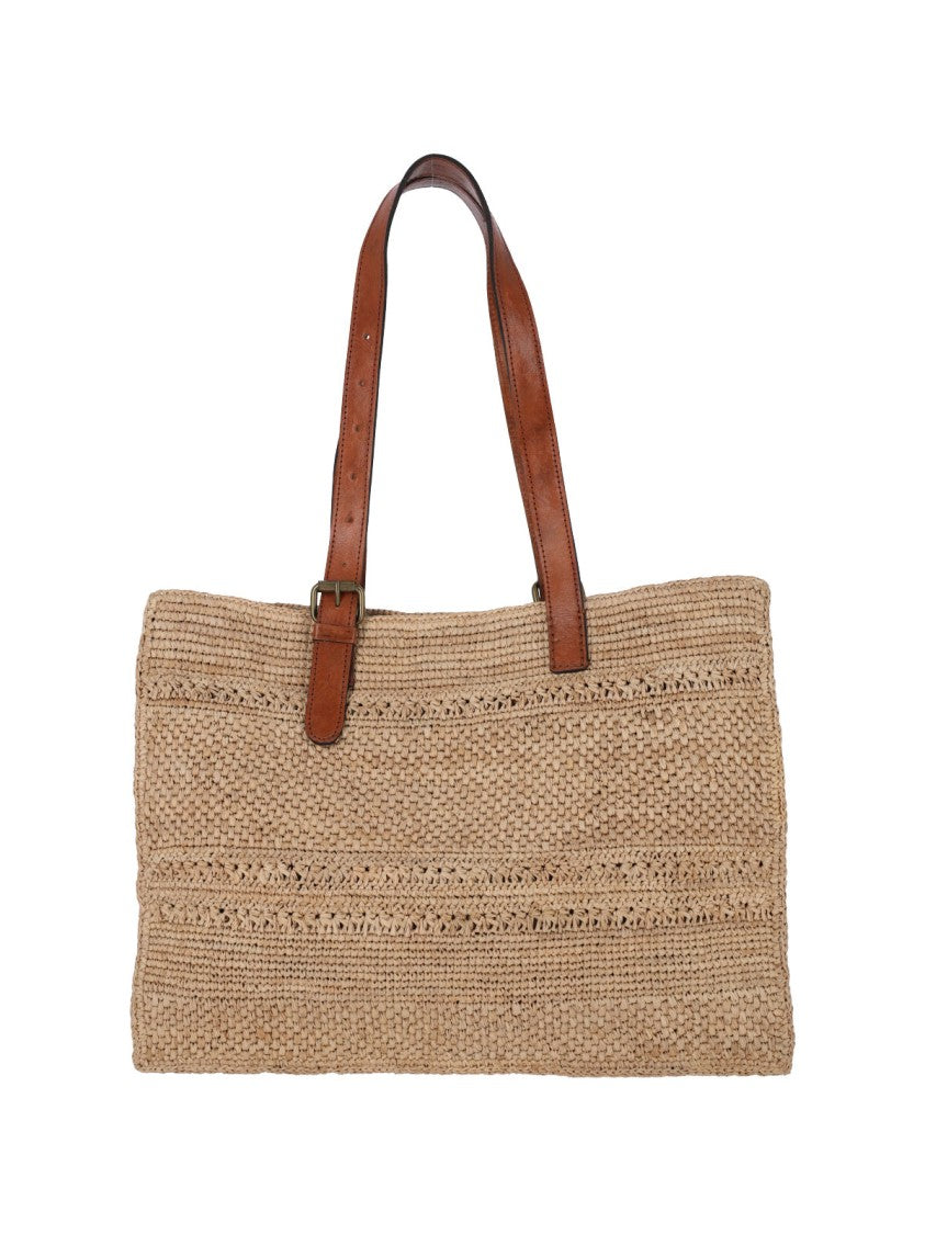 Ibeliv Natural Beige Nomade Woven Raffia Tote