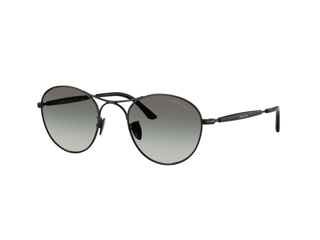 Giorgio Armani 0Ar6177 Double Bridge Steel Round Sunglasses