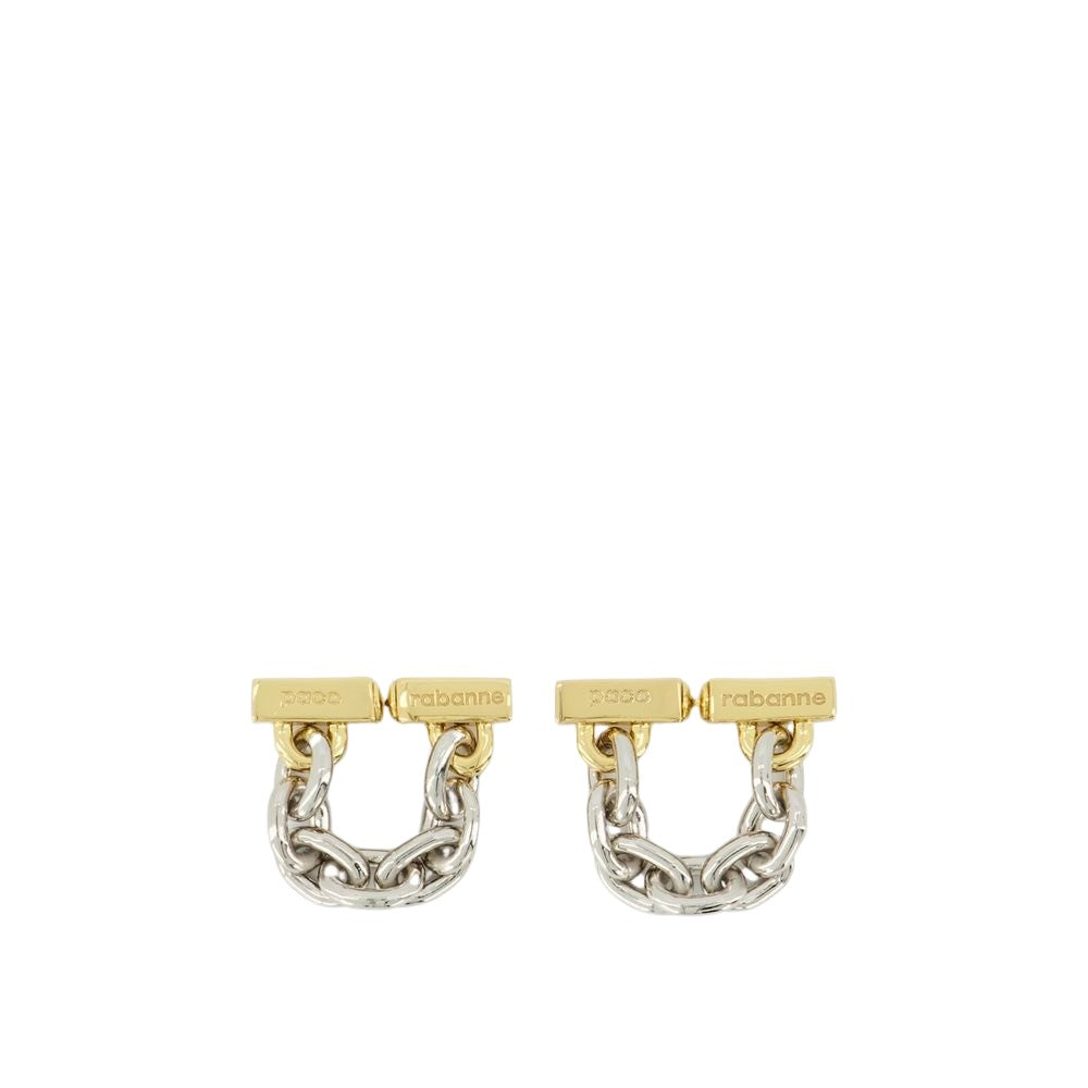 Rabanne Xl Link Chain Earring - Silver/Gold - Metal