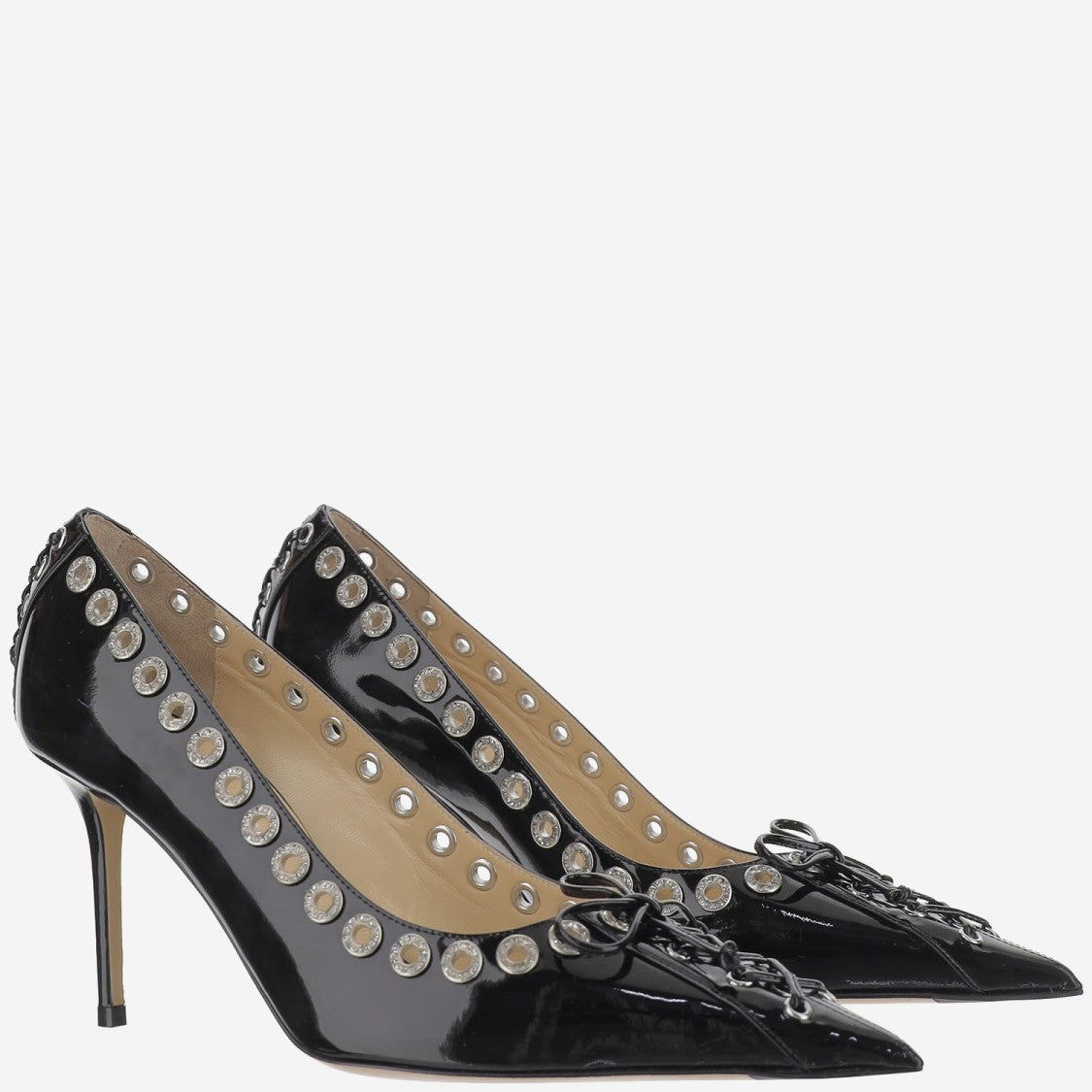 Mach & Mach Corset-Style Crystal-Embellished Pumps