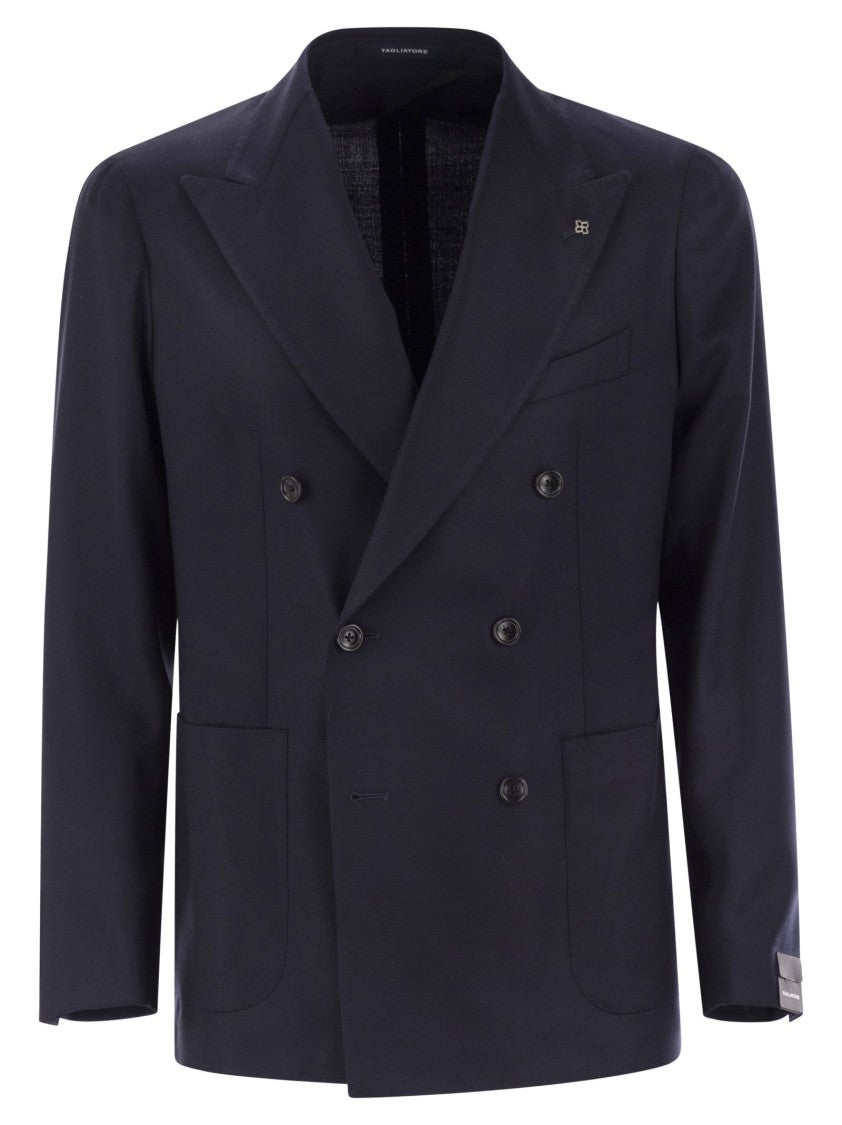 Tagliatore Double-Breasted Virgin Wool Jacket
