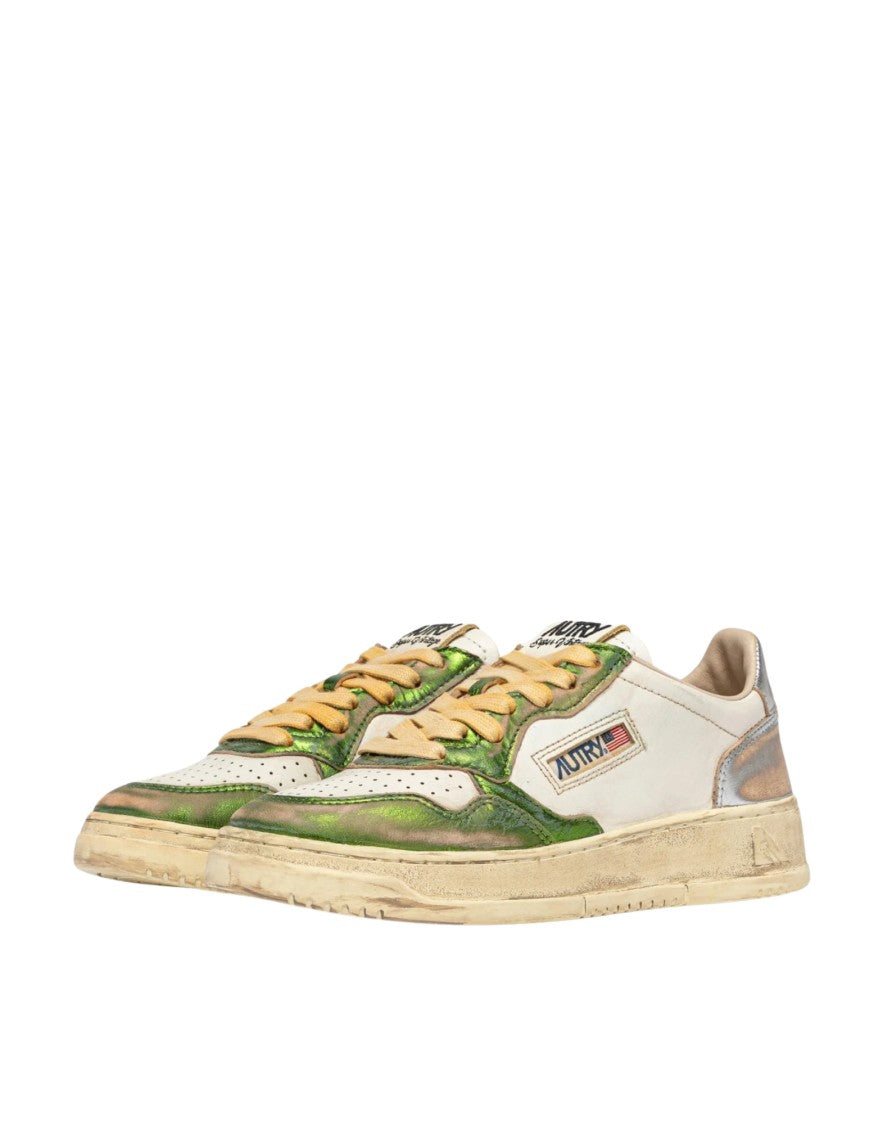 Autry Medalist Low Super Vintage Women’S Gun/Green Sneakers