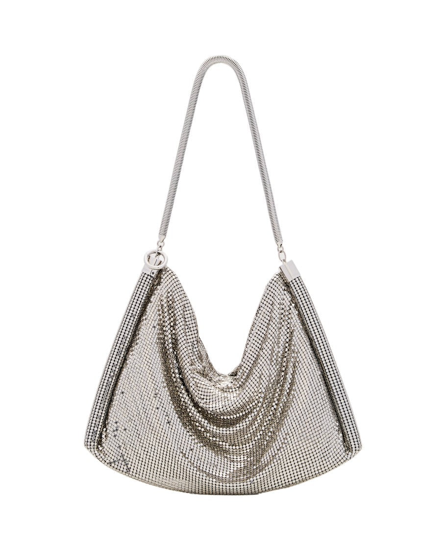Rabanne Aluminum Chainmail Shoulder Bag With Tube Strap