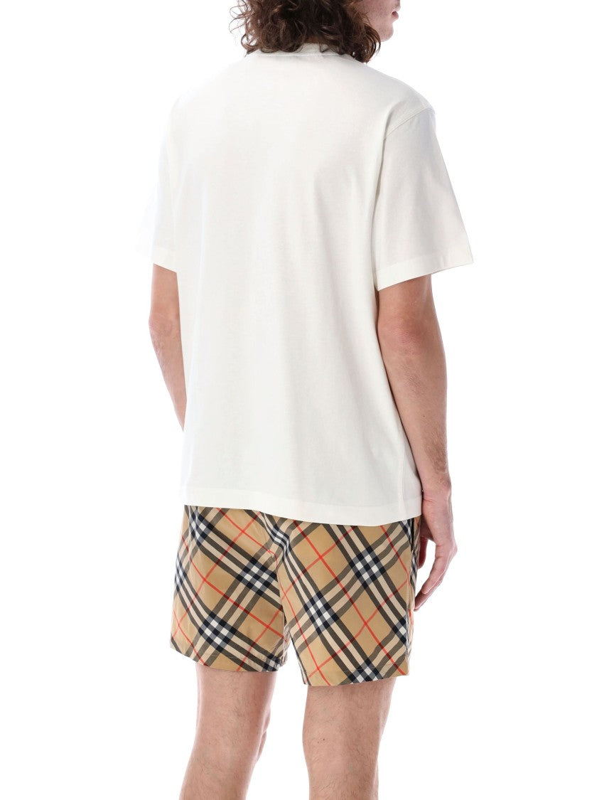 Burberry Cotton T-Shirt With Equestrian Knight Appliqué