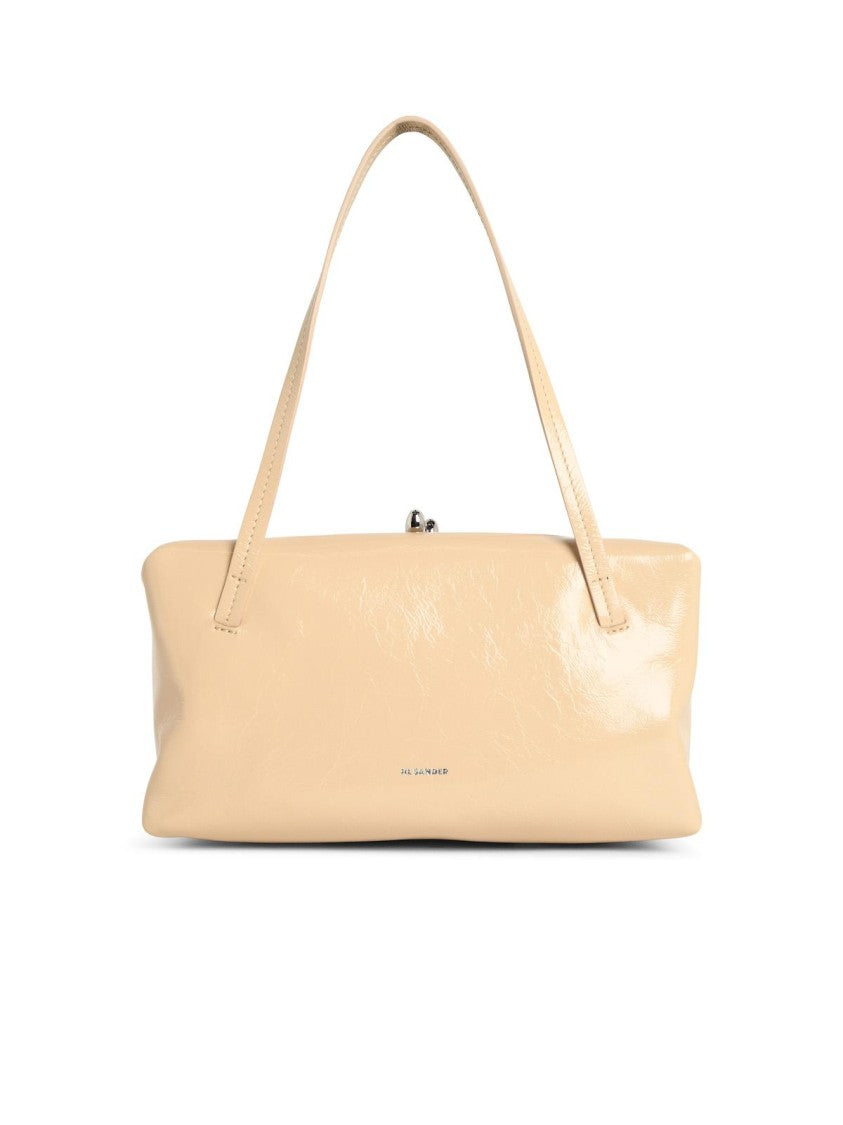 Jil Sander 'Goji Pillow' Small Beige Leather Bag
