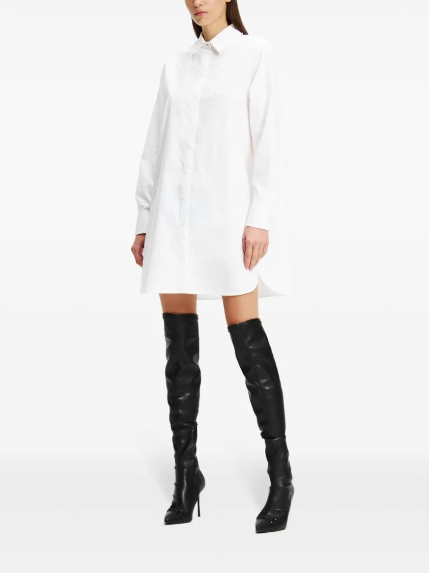 Karl Lagerfeld Classic White Button-Down Shirt With Structured Collar