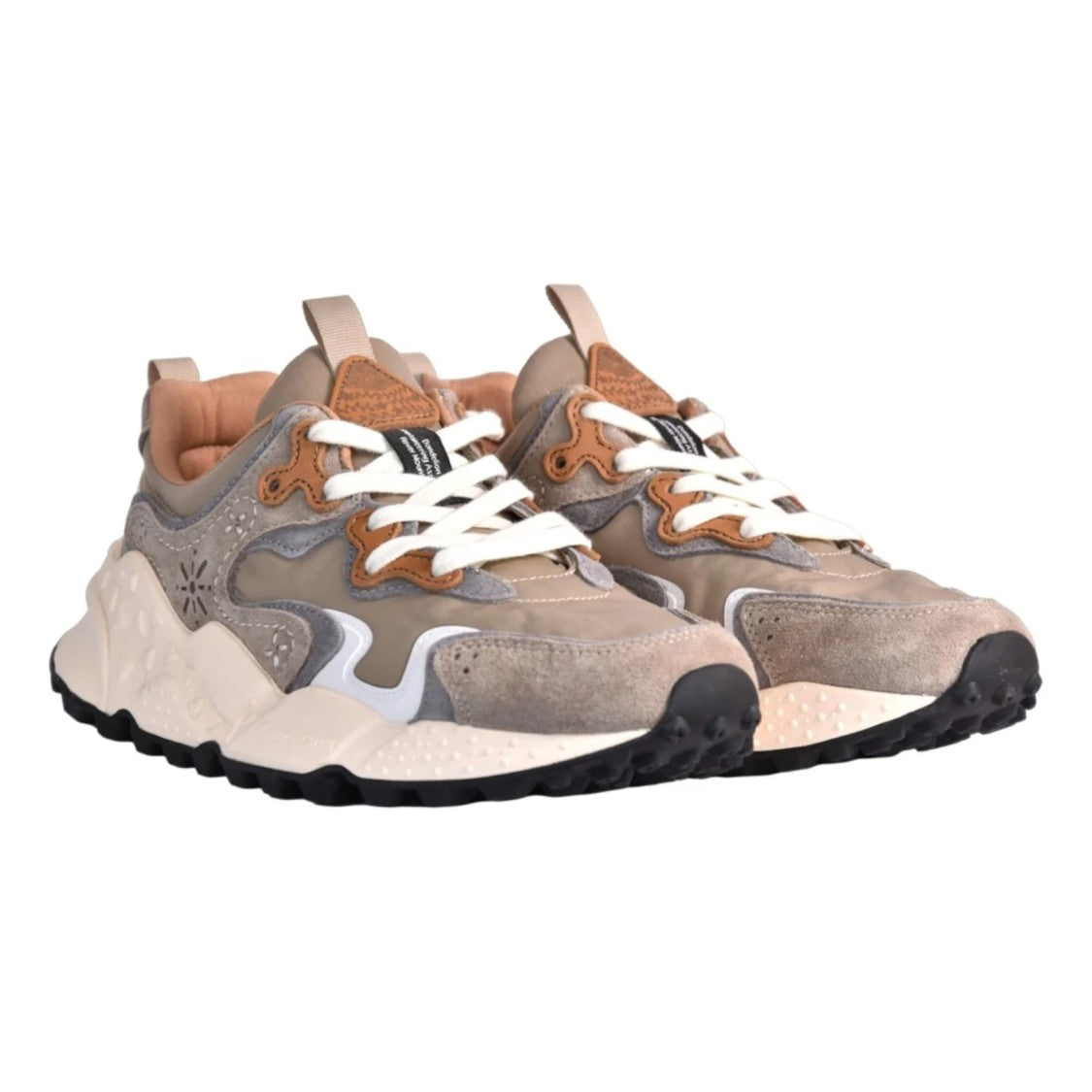 Flower Mountain Chunky Sneakers With Earthy Tones