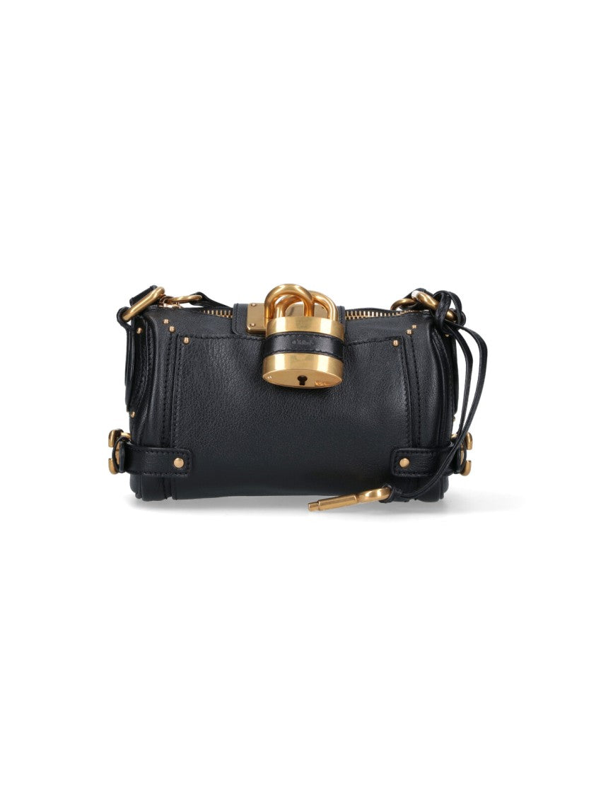 Chloé Black Paddington Textured Leather Bag