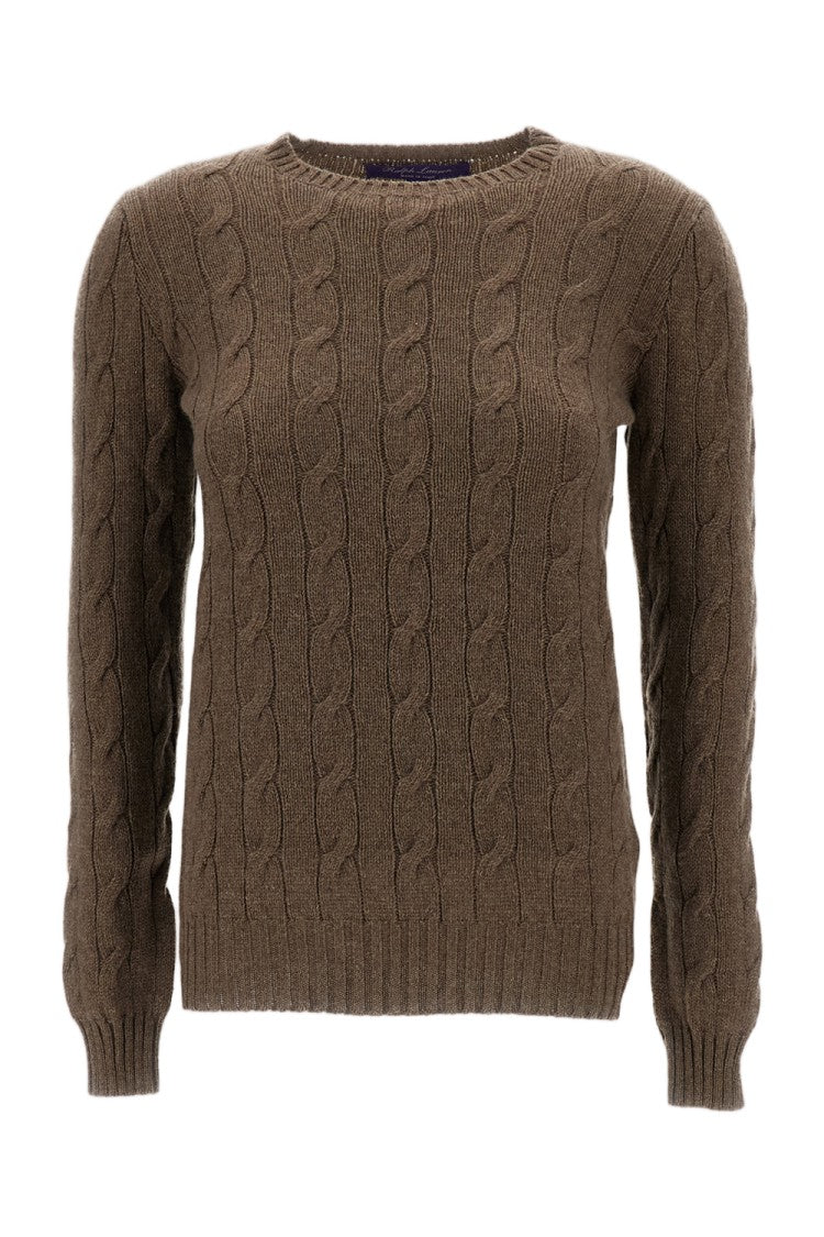 Ralph Lauren Collection Cable-Knit Cashmere Crewneck Sweater