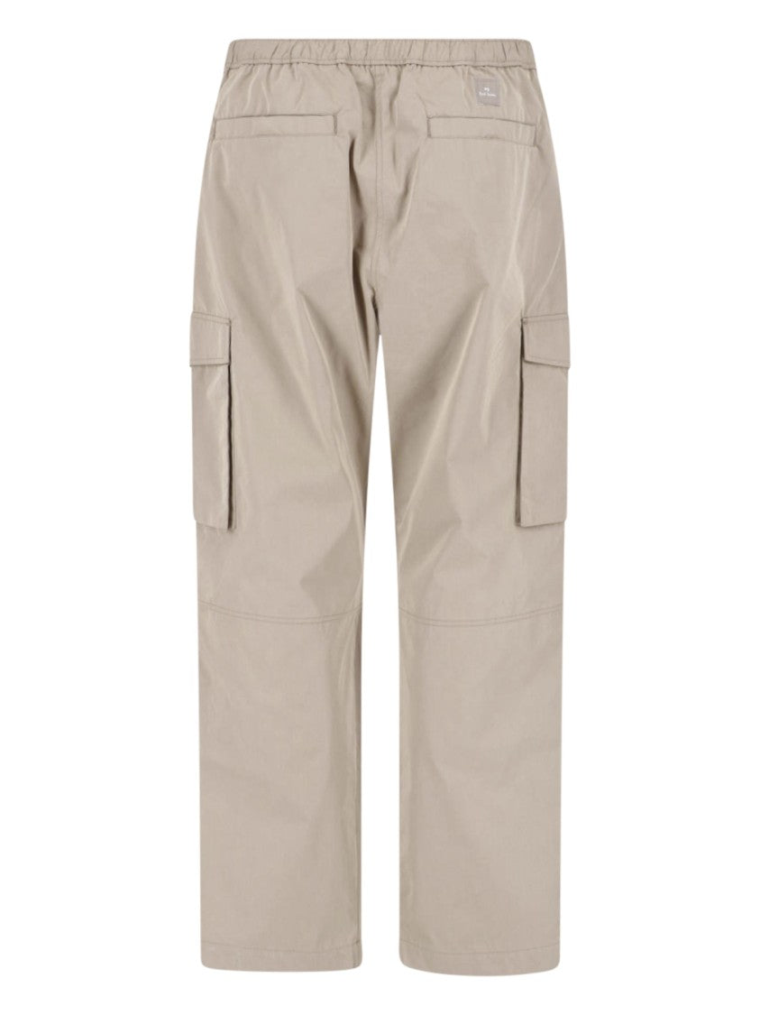 Paul Smith Beige Mid-Rise Cotton Cargo Pants