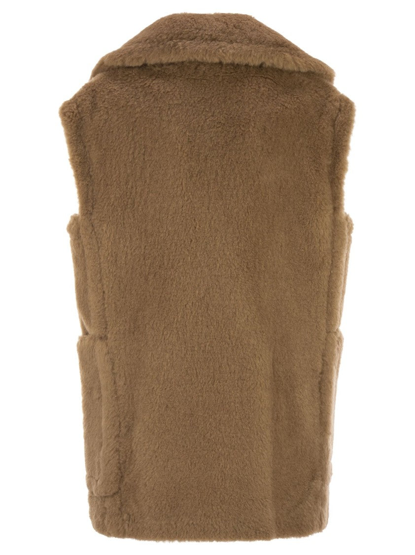 Max Mara Breda1234 - Camel And Silk Teddy Waistcoat