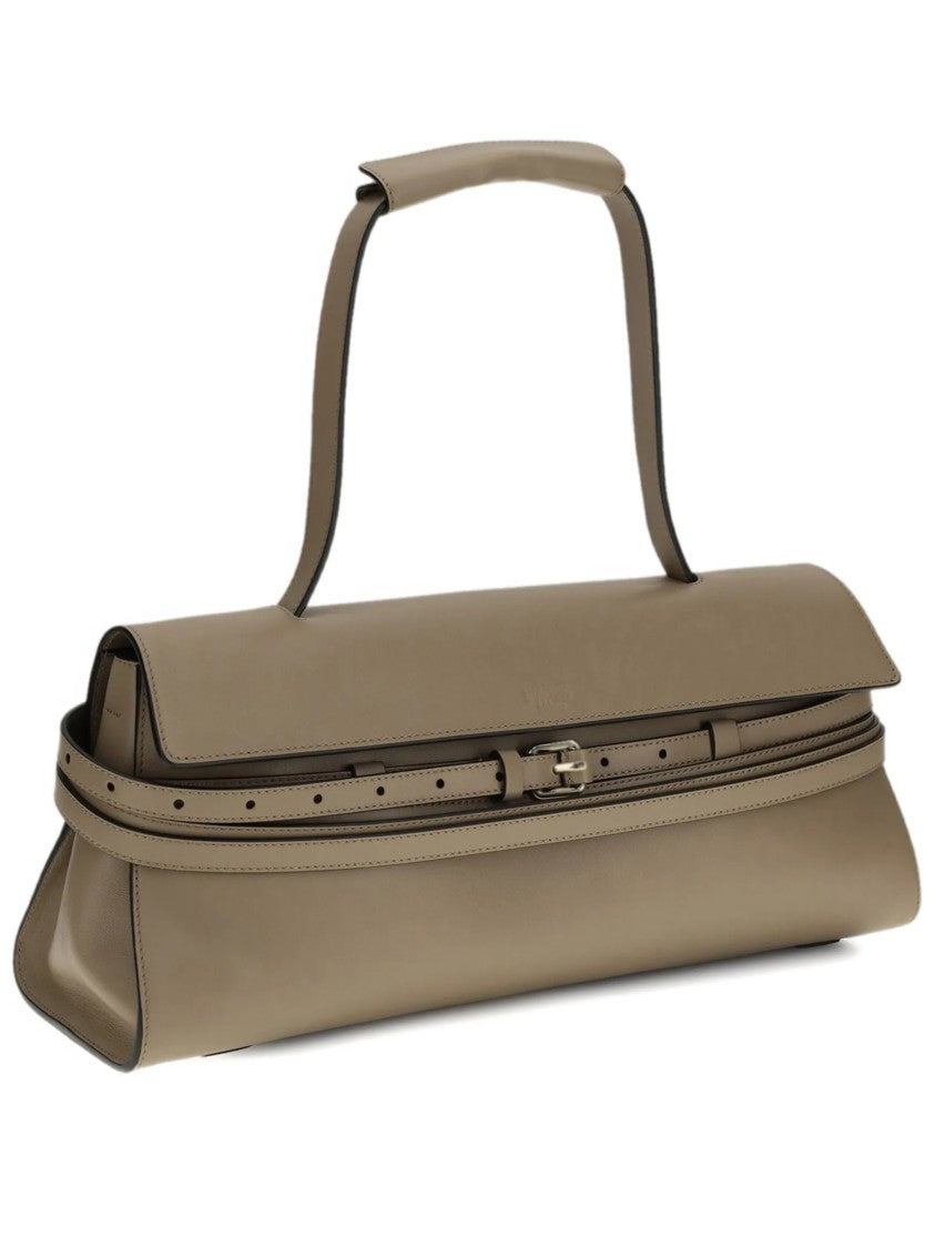 Moschino Elongated Nappa Leather Handbag With Belt Detail
