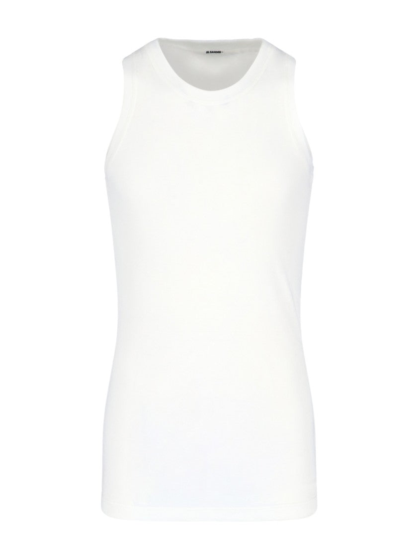 Jil Sander Set of Two Cotton T-shirts and White Tank Top