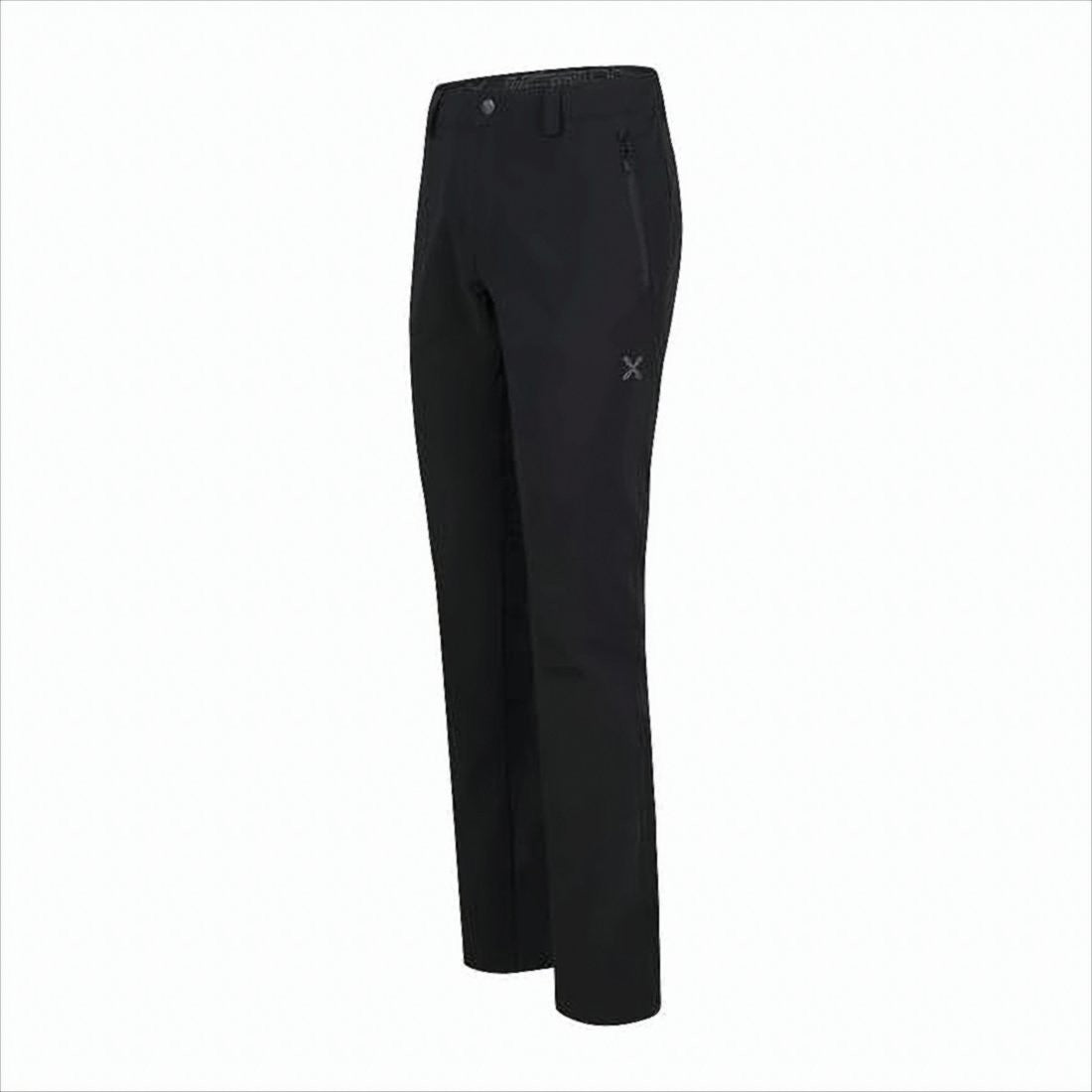 Montura Sleek Black Straight Pants With Reflective Detail