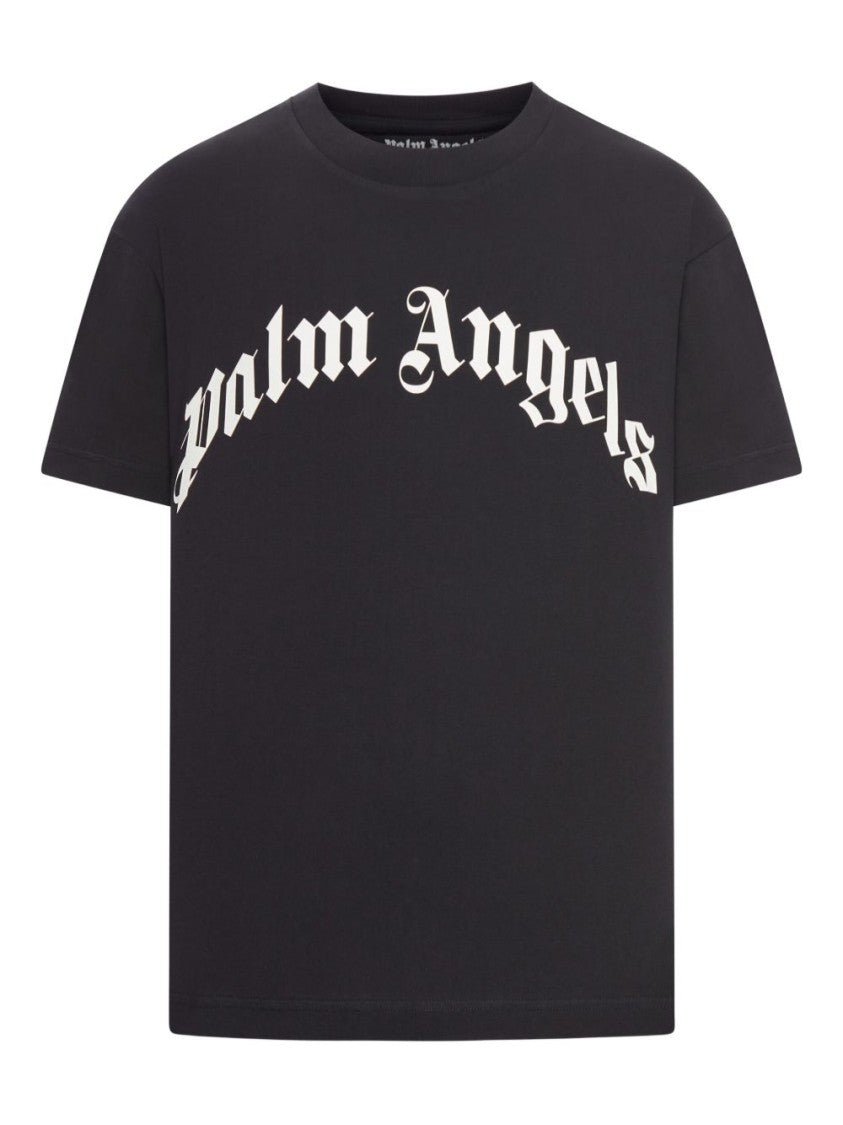 Palm Angels Black And White Graphic T-Shirt