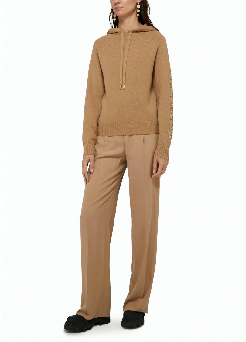 Max Mara Soft Knit Hoodie With Drawstring