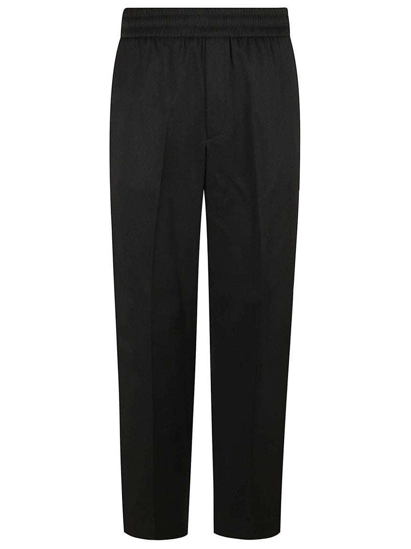 Golden Goose Wide-Leg Black Trousers With Elastic Waistband
