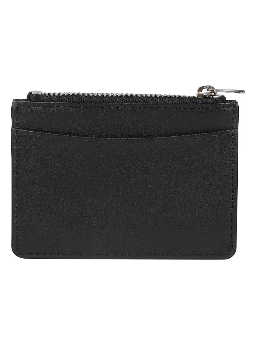 A.P.C. Black Leather Paris Credit Card Holder