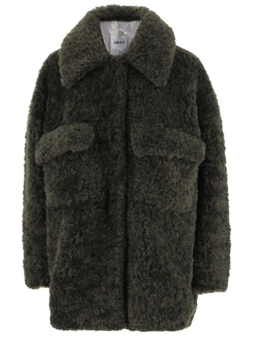 Jakke Dame Faux Fur Jacket