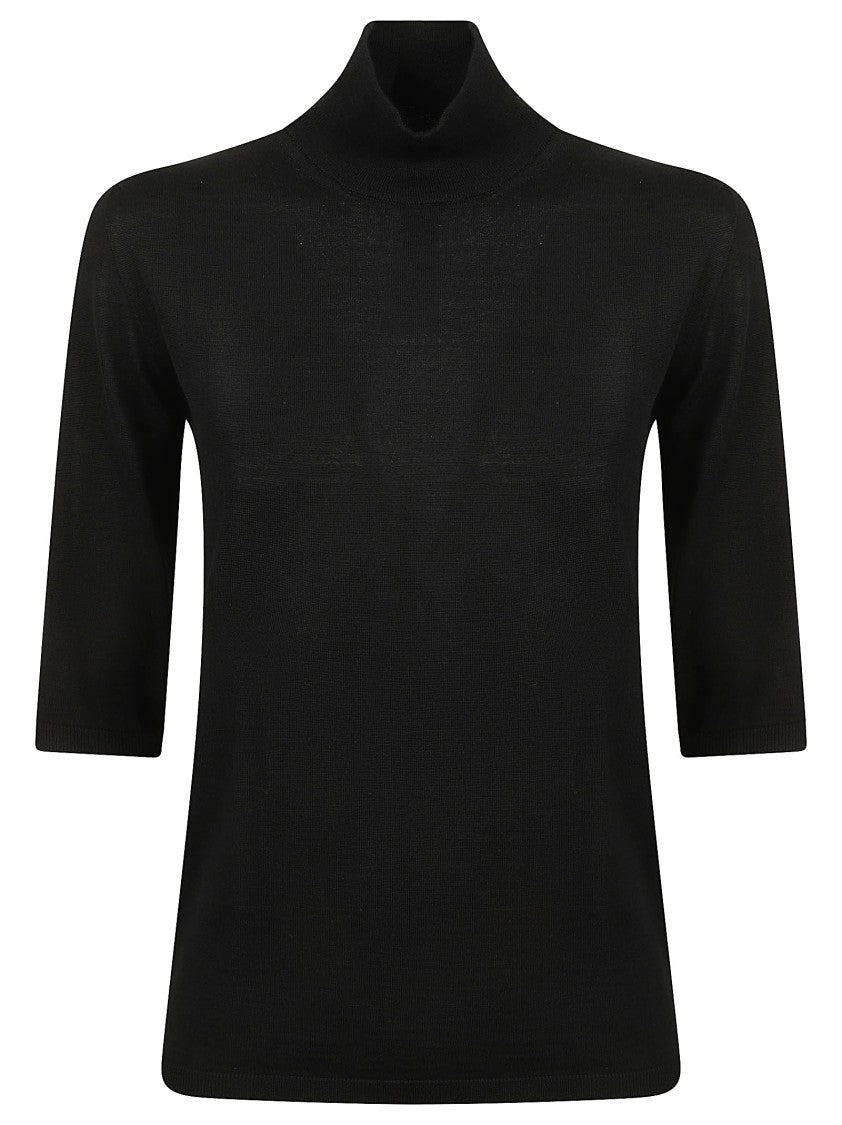 Max Mara High Neck Black Sweater
