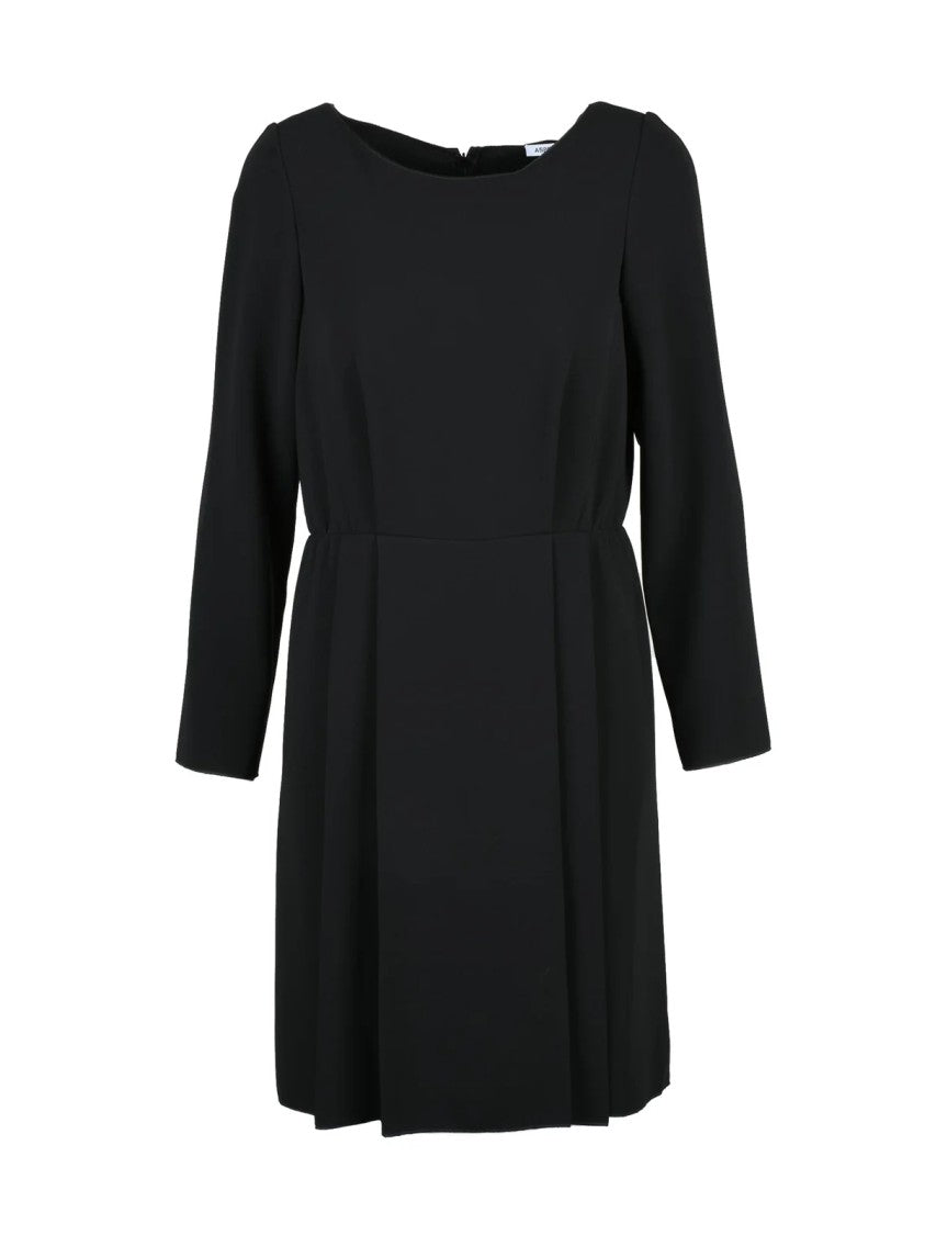 Aspesi Black Triacetate-Blend Zip Short Dress