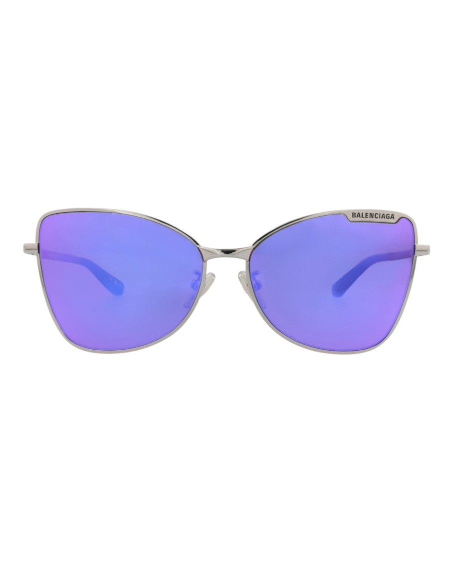 Balenciaga Cat Eye-Frame Metal Sunglasses