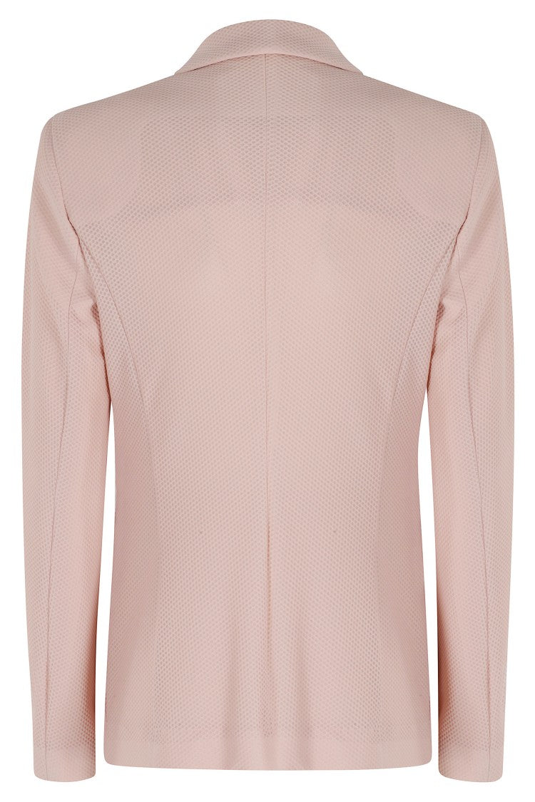 Seventy Pink Single-Breasted Patch-Pockets Polyamide Blazer