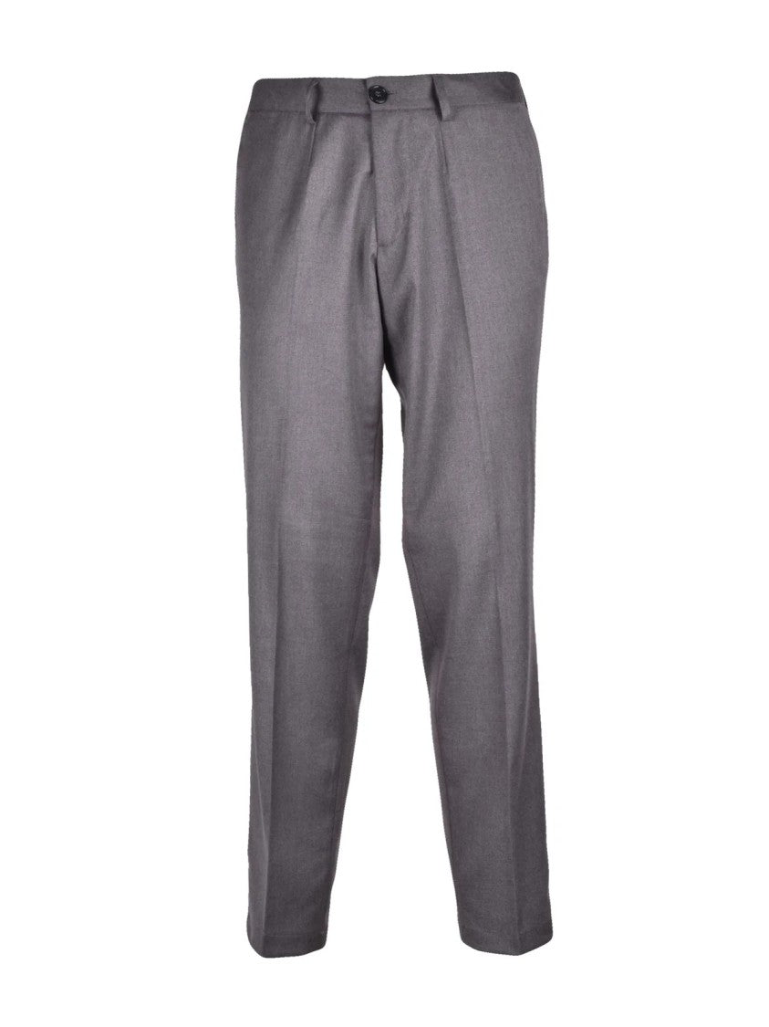 Officina Milanese Grey Technical Blend Formal Pants