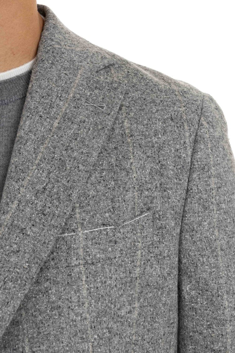 Eleventy Double-Breasted Wool-Silk Pinstripe Suit