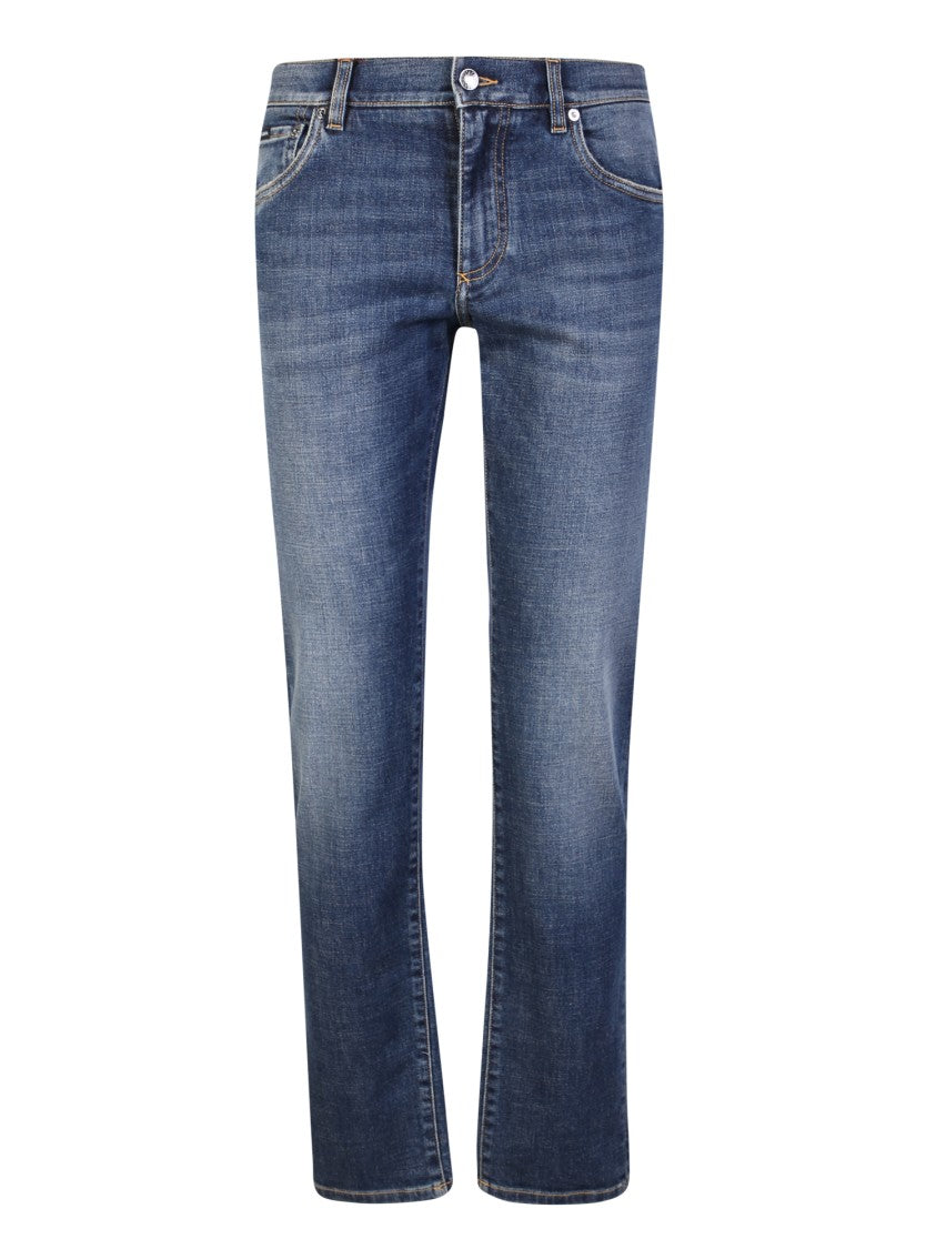Dolce & Gabbana Blue Straight-Leg Jeans