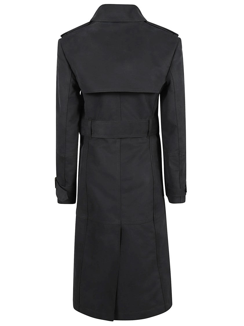 Burberry Double-Breasted Tailored Coat With Asymmetrical Collar