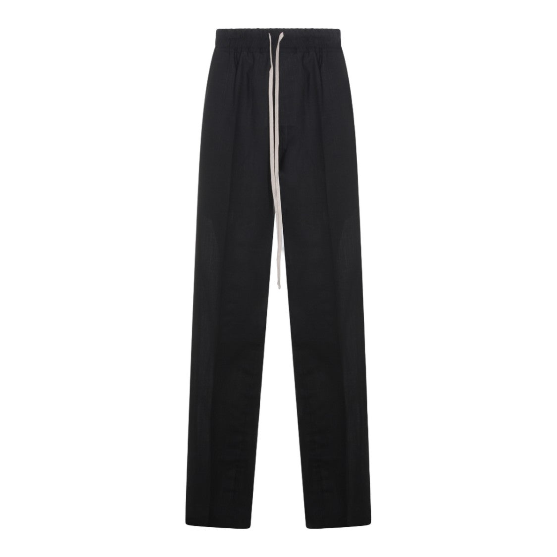 Rick Owens Black Straight-Leg Trousers With Elastic Waistband