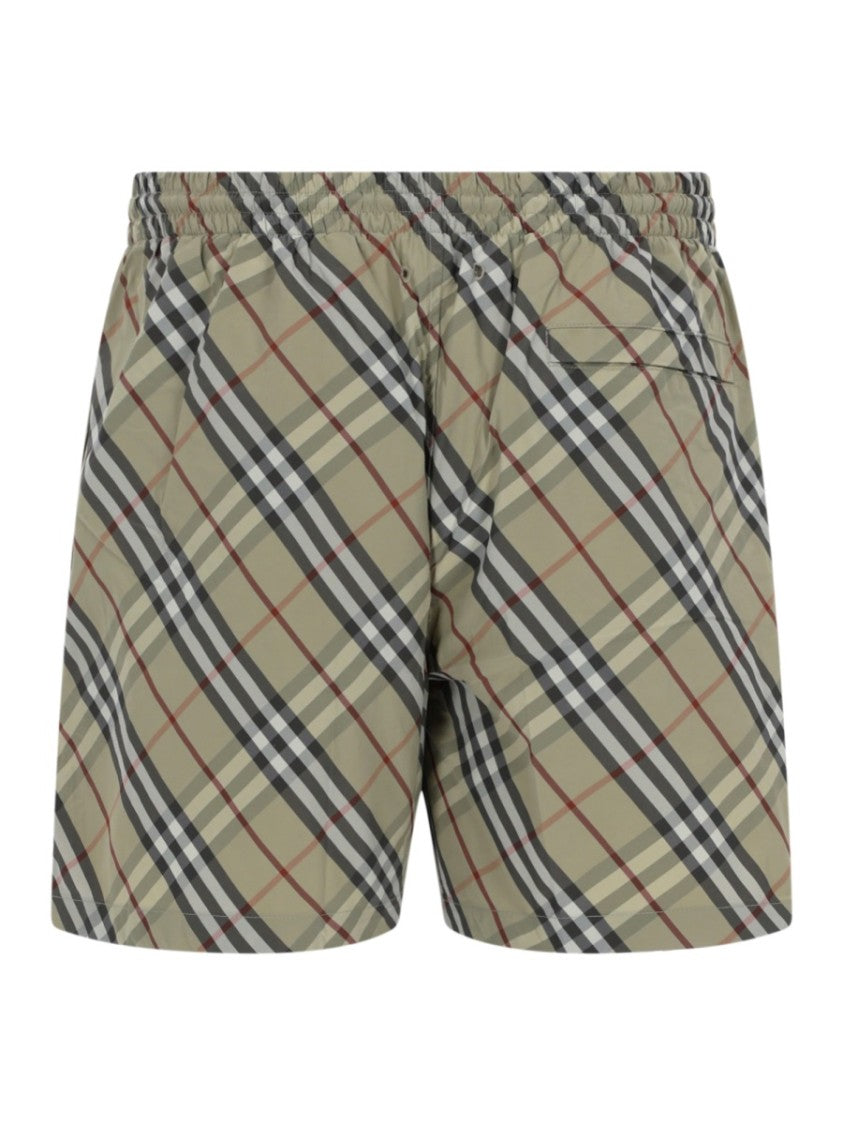 Burberry Check Swim Shorts Geometric Swimsuit