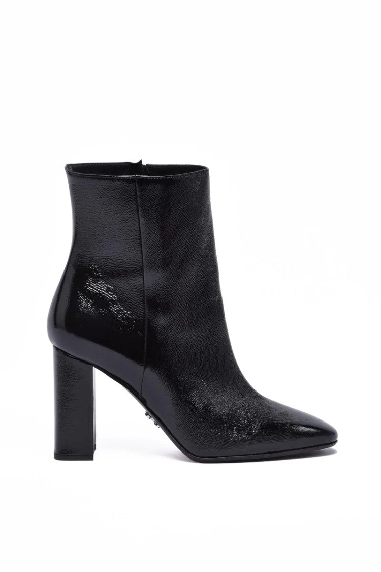 Sergio Levantesi Patent Leather Ankle Boot - Black