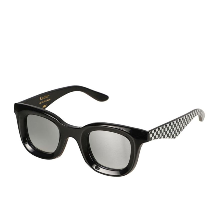 Kador Joya Checkerboard Pattern Sunglasses With Gradient Grey Lenses