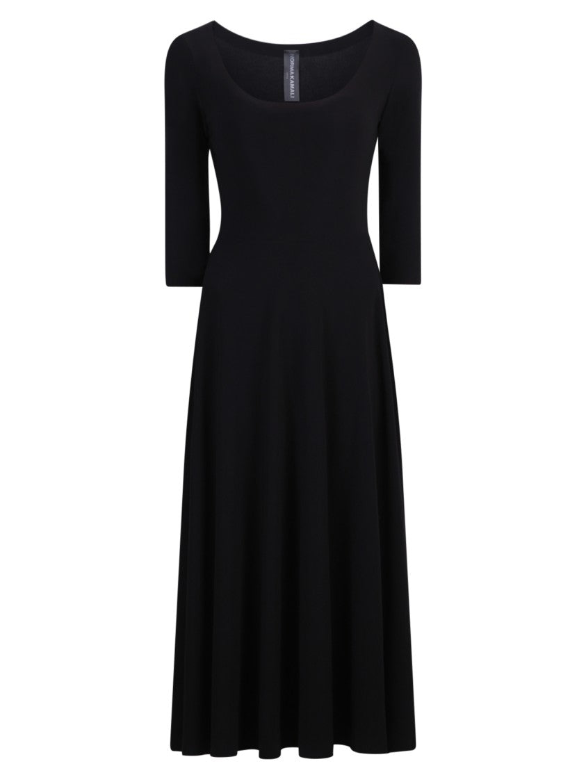 Norma Kamali Black Jersey Dress