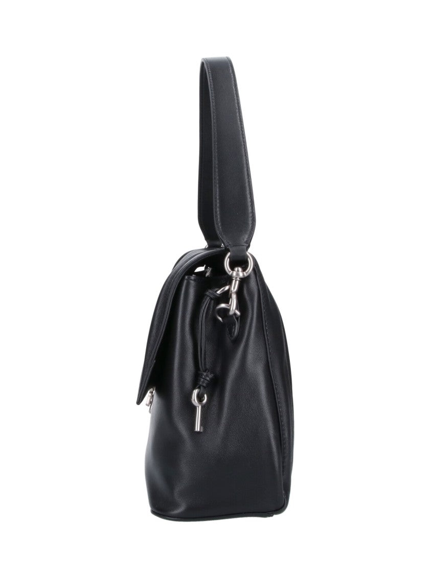 Marc Jacobs Black The Messenger Gathered Leather Bag