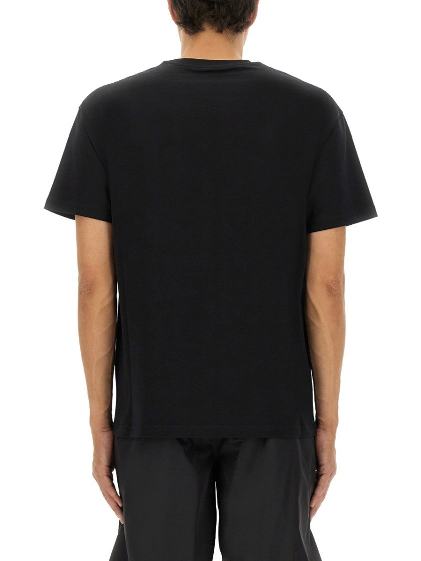 Givenchy Black Cotton T-Shirt With Bold Logo Print
