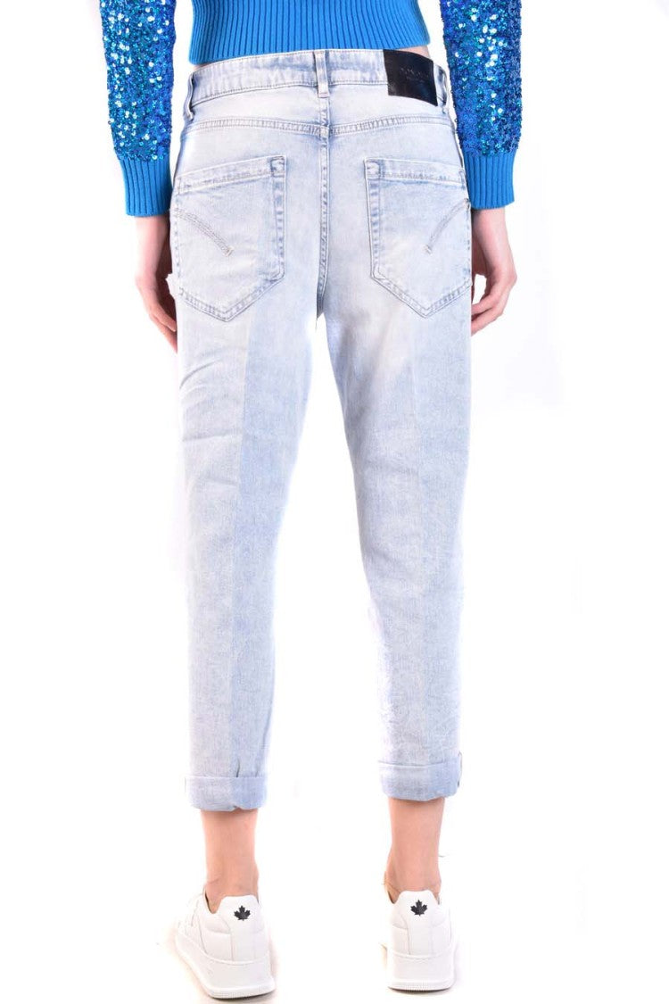 Dondup Light Denim Cropped Jeans Rolled Cuffs