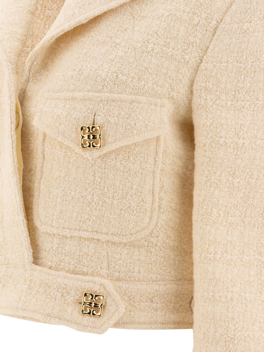 Givenchy Short Tweed Jacket With 4G Detail