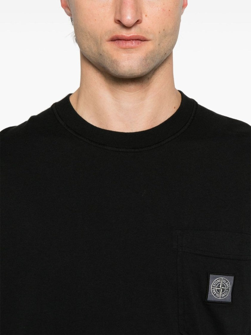Stone Island Organic Cotton Jersey T-Shirt With Logo Patch