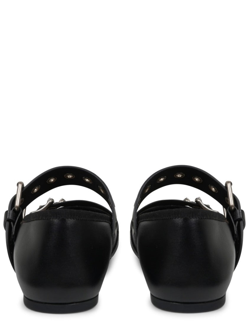 Dior Punk Black Leather Flats