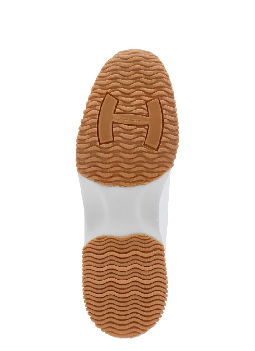 Hogan White Interactive Breathable Details Sneakers