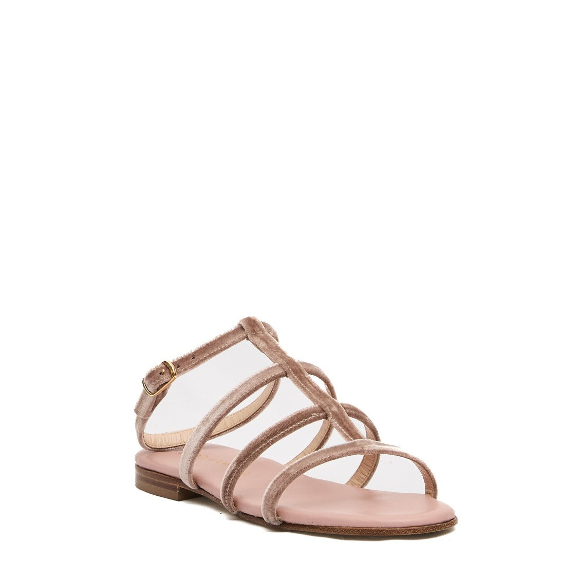 Paola Fiorenza Powder Pink Velvet Sandal