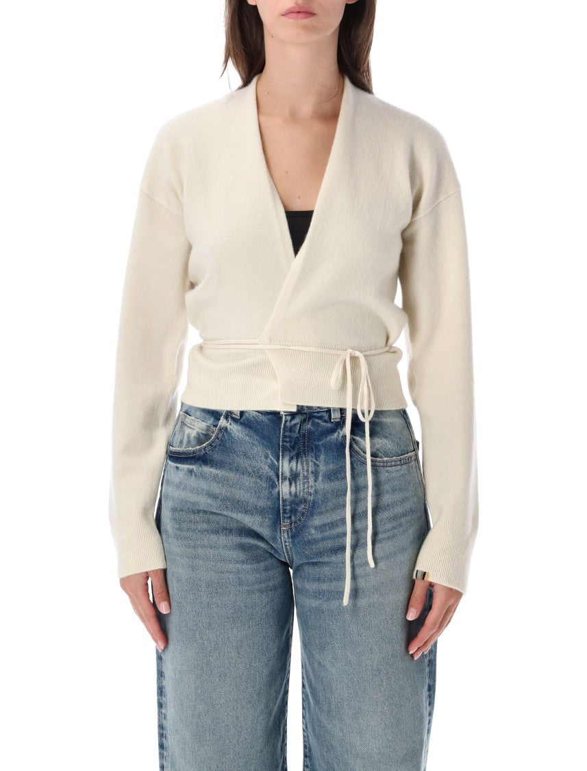 Extreme Cashmere Ella Wrap-Style V-Neck Cardigan