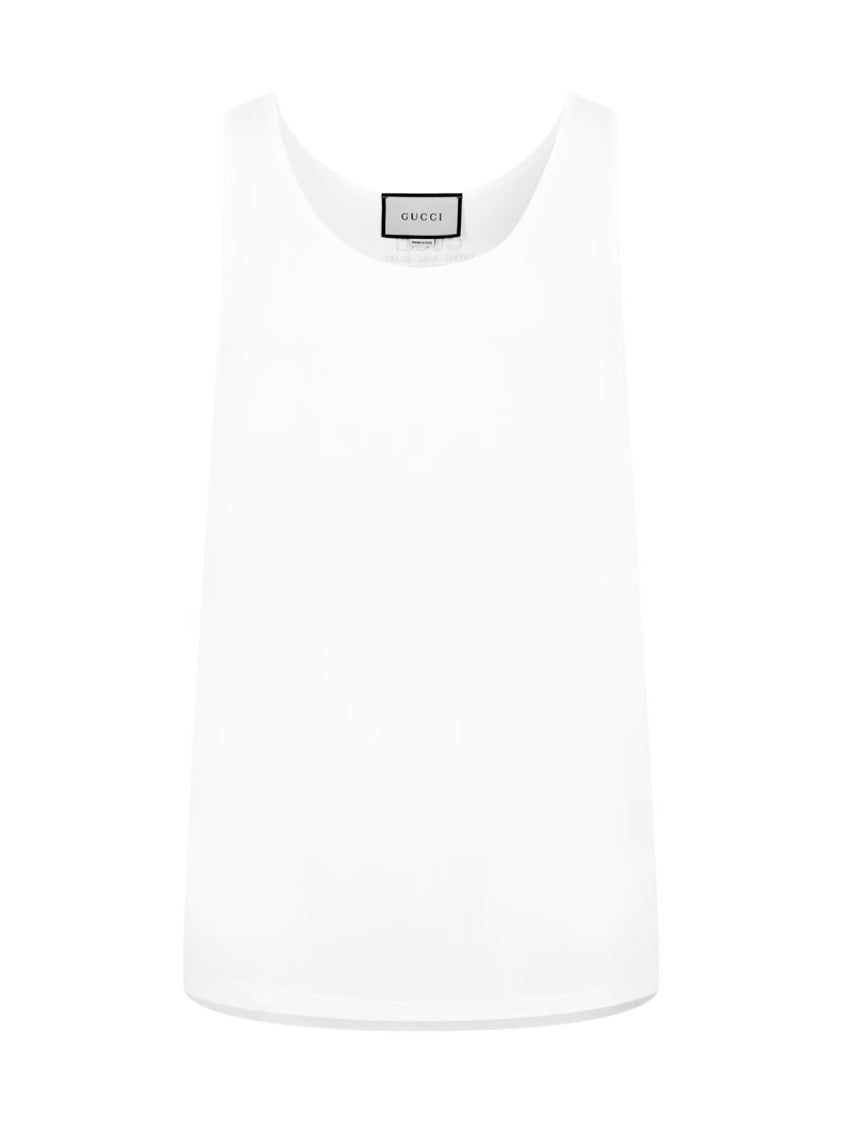 Gucci Scoop-Neck Logo Tank Top